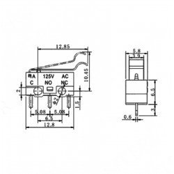 Micro Switch Mini Kıvrık Paletli KW10-Z3P