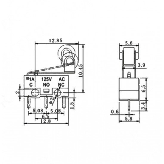 Micro Switch Mini Makaralı KW10-Z4P
