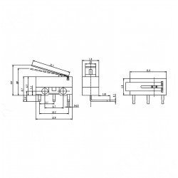 Micro Switch Mini Paletli 90°