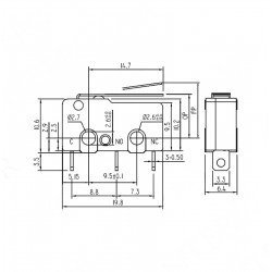 Micro Switch Lehim Bacak Paletli KW4-Z2F