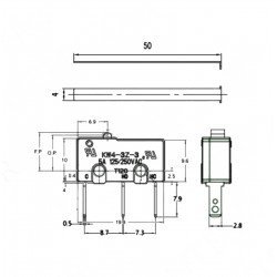 Micro Switch Lehim Uzun Bacak Uzun Paletli KW4-ZDF