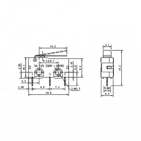 Micro Switch İğne (PCB) Bacak Paletli