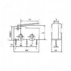 Micro Switch İğne (PCB) Bacak Paletli