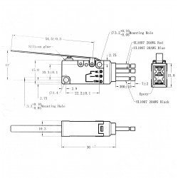 Micro Switch Kablolu Su Geçirmez - Uzun Palet 10A