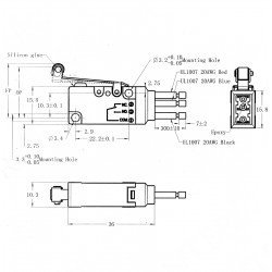 Micro Switch Kablolu Su Geçirmez - Uzun Makara 10A