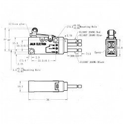 Micro Switch Kablolu Su Geçirmez - Kısa Makara 10A