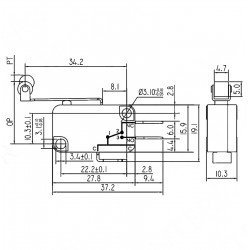 Micro Switch Uzun Makaralı 3A