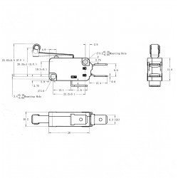 Micro Switch Uzun Makara 16A