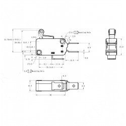 Micro Switch Kısa Makara 16A
