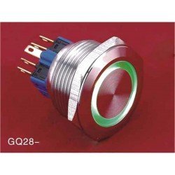 GQ28-11E 28mm Metal LED'li Yaylı Buton