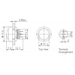 GQ12B-10J-A 12mm Aluminyum/Plastik Yaylı Buton IP65
