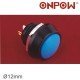 GQ12B-10J-A 12mm Aluminyum/Plastik Yaylı Buton IP65