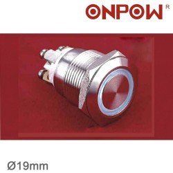 19mm Metal LED'li Buton Yaylı IP67