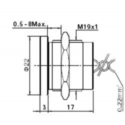 19mm Metal Piezo Buton Dokunmatik IP68