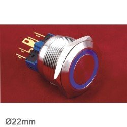 GQ22-11ZE 22mm Metal LED'li Kalıcı Buton IP65