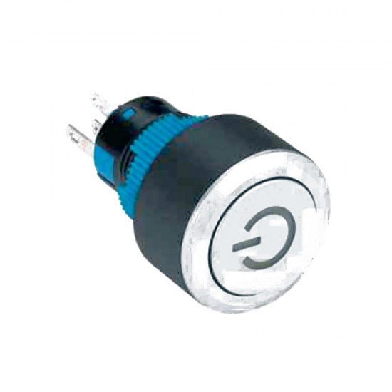 22mm Plastik Kalıcı Buton 2NO/2NC 8P (Simge) LAS1-AWY-22ZT
