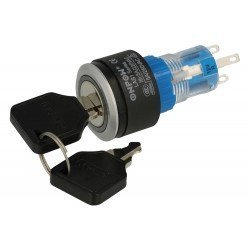 LAS1-AWY-11Y-21 22mm Plastik Anahtarlı Switch 0-I LEDli