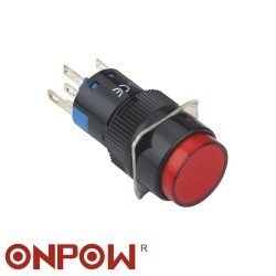 LAS1-AY-22 16mm Plastik Yaylı 2NO/2NC 8P
