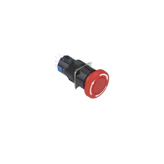 LAS1-AY-22TS 16mm Acil-Stop Buton Bas-Çevir 2NO/2NC LAS1-AY-22TS 16mm Acil-Stop Buton Bas-Çevir 2NO/2NC