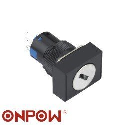 LAS1-AJ-22Y/21 16mm Plastik Anahtarlı Switch 0-I