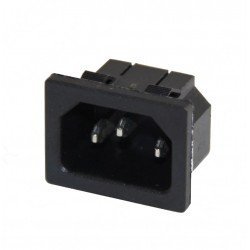 C14 Power Soket Erkek Kulaksız AS-04