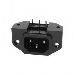 C14 Power Soket Erkek Kulaklı 90° PCB