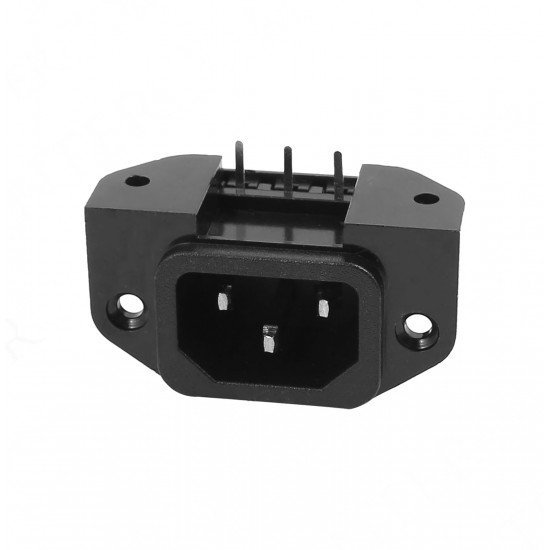 C14 Power Soket Erkek Kulaklı 90° PCB