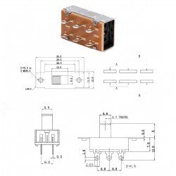 Slide Switch 0-1 6P Metal