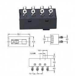 Slide Switch 0-1-2 8P