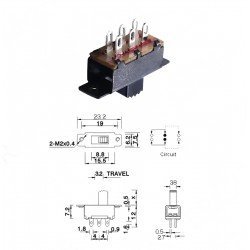 Slide Switch ON-OFF 6P