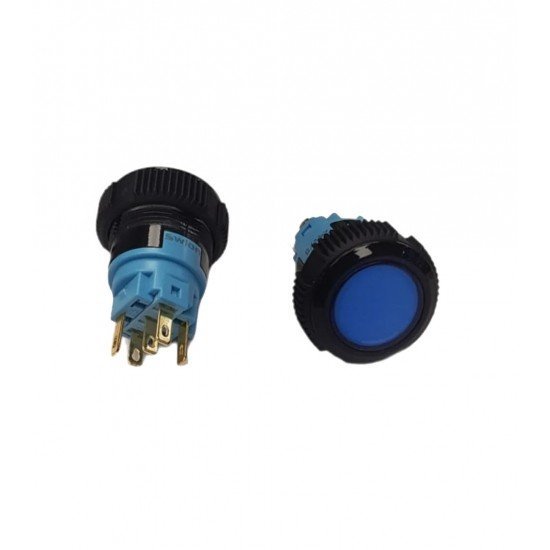 19mm Plastik LED'li Yaylı Buton Renkli kapak