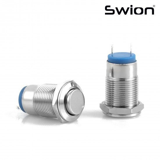 D12A | 12MM METAL KALICI BUTON IŞIKSIZ