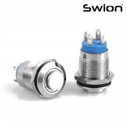 D12A-W | 12MM METAL KALICILI BUTON 12-24V BEYAZ LED