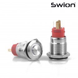 D24 | 16MM METAL KALICILI BUTON 12-24V BEYAZ LED