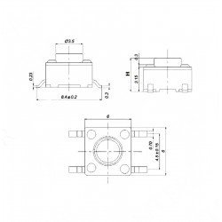 Tact Switch 6x6 3,5mm SMD