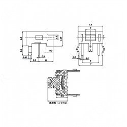 Tact Switch 90° Şaseli