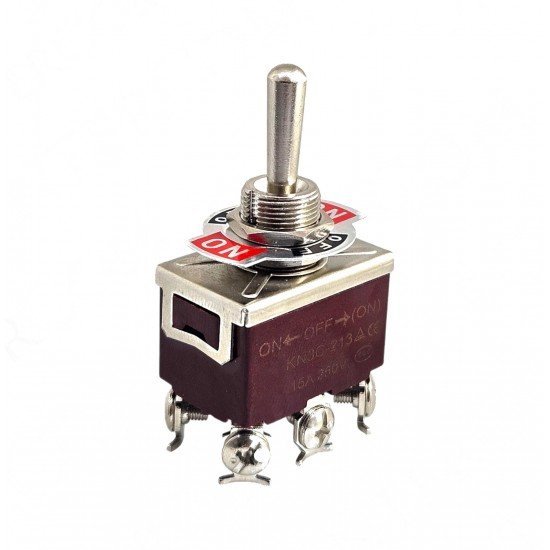 Toggle Switch 6P ON-OFF-MOM Ø12mm KN3C-213