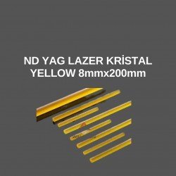 ND YAG LAZER KRİSTAL YELLOW 8mmx200mm ND YAG LAZER KRİSTAL YELLOW 8mmx200mm