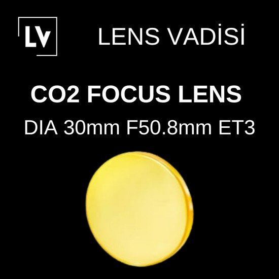 Dia30mm F50.8 mm 2″ ET 3mm CO2 Lens