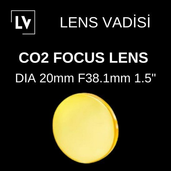 Dia20mm F38.1mm 1.5″ ET 2 mm CO2 Lens