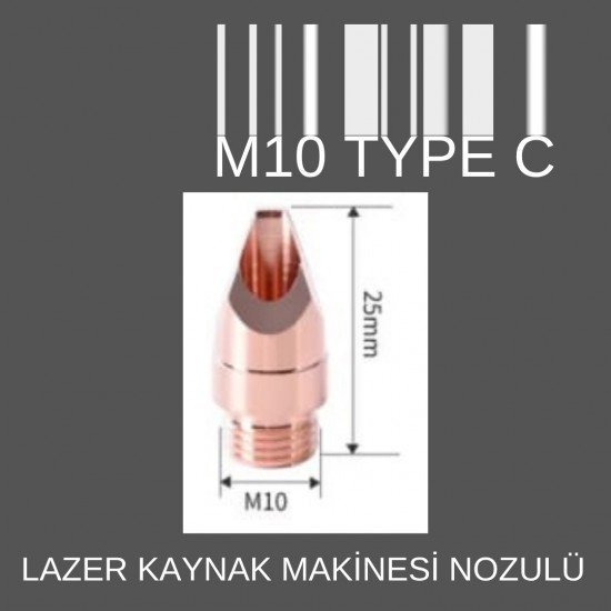 M10 TAYP C LAZER KAYNAK NOZÜL M10 TAYP C LAZER KAYNAK NOZÜL