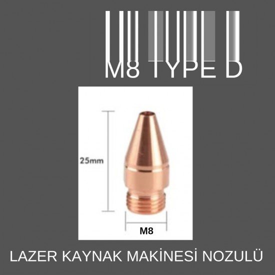 M8 TAYP D LAZER KAYNAK NOZÜL M8 TAYP D LAZER KAYNAK NOZÜL
